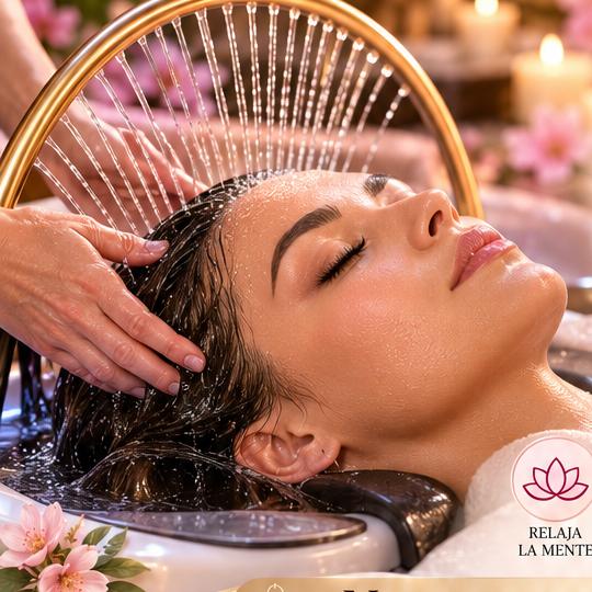 Ritual de Head Spa japonés con arco de agua caliente